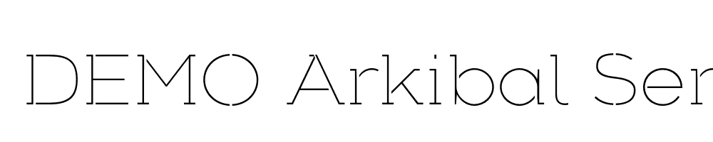  DEMO Arkibal Serif Stencil Thin