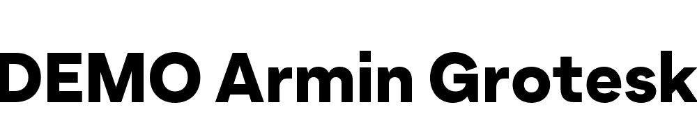 FSP DEMO Armin Grotesk Bold