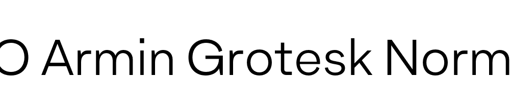 FSP DEMO Armin Grotesk Normal Regular