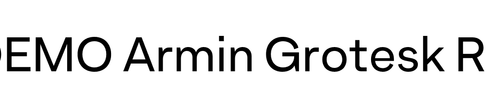 FSP DEMO Armin Grotesk Regular