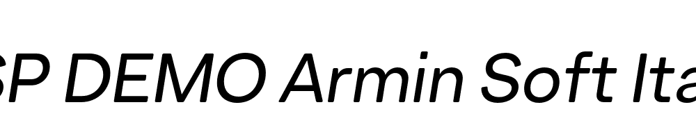 FSP DEMO Armin Soft Italic