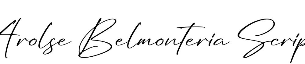 Arolse Belmonteria Script