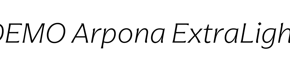 FSP DEMO Arpona ExtraLight Italic