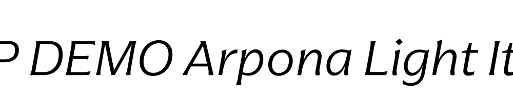 FSP DEMO Arpona Light Italic