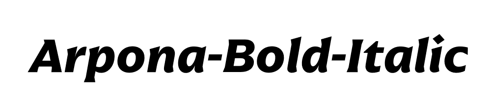 Arpona-Bold-Italic