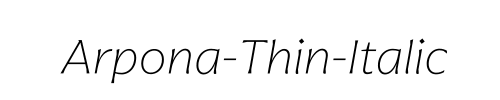 Arpona-Thin-Italic