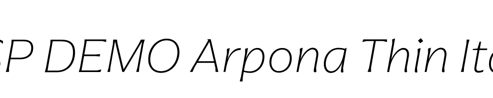 FSP DEMO Arpona Thin Italic