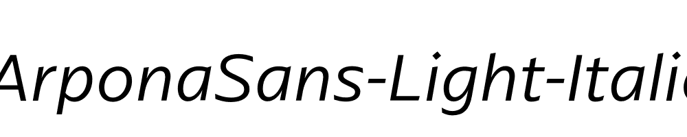 ArponaSans-Light-Italic