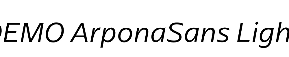 FSP DEMO ArponaSans Light Italic