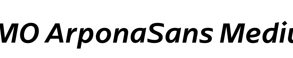 FSP DEMO ArponaSans Medium Italic