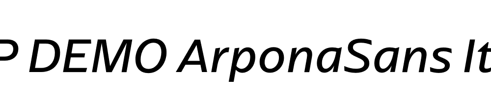 FSP DEMO ArponaSans Italic