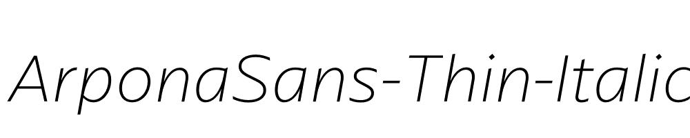 ArponaSans-Thin-Italic