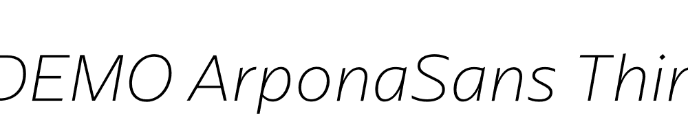 FSP DEMO ArponaSans Thin Italic