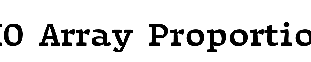 FSP DEMO Array Proportional Bold