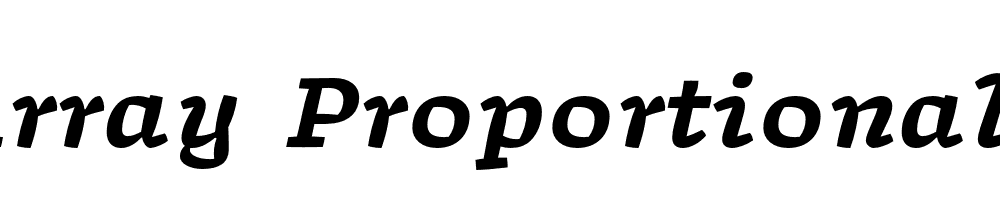 FSP DEMO Array Proportional Bold Italic