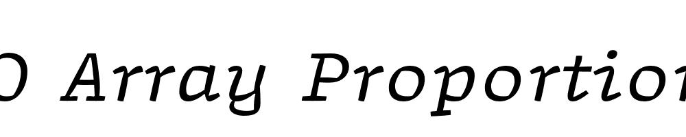 FSP DEMO Array Proportional Italic