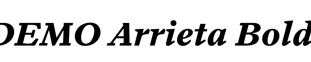 FSP DEMO Arrieta Bold Italic