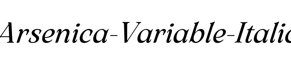 Arsenica-Variable-Italic