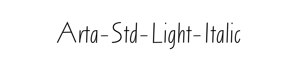 Arta-Std-Light-Italic