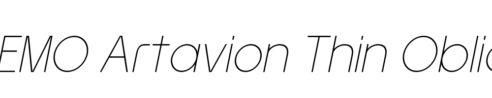 FSP DEMO Artavion Thin Obliq Italic