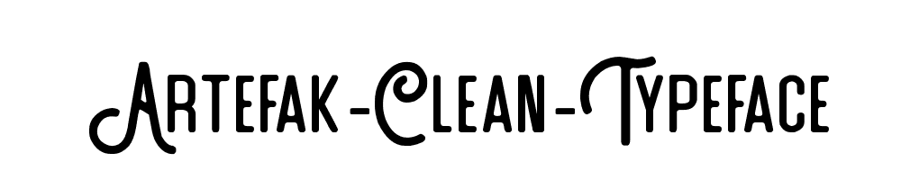 Artefak-Clean-Typeface