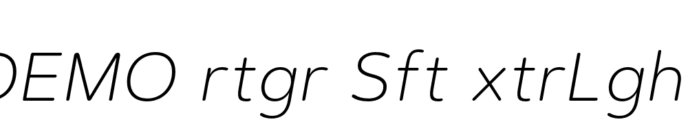 FSP DEMO rtgr Sft xtrLght Italic