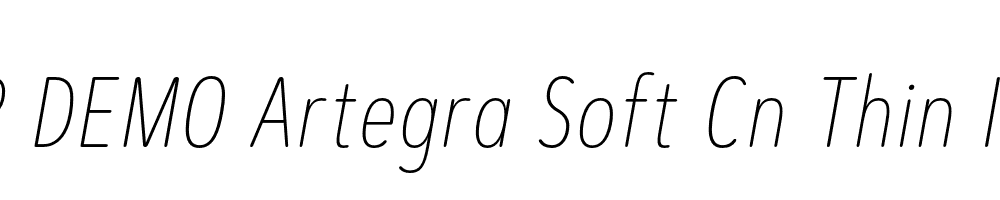 FSP DEMO Artegra Soft Cn Thin Italic