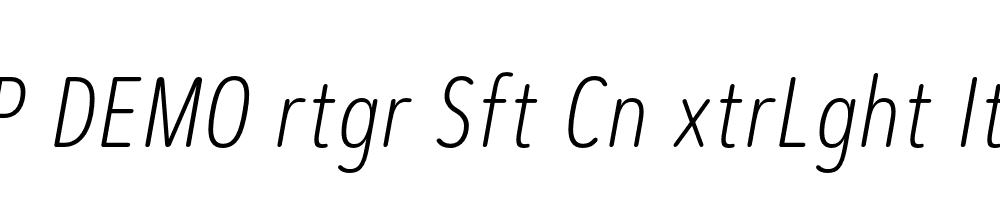 FSP DEMO rtgr Sft Cn xtrLght Italic