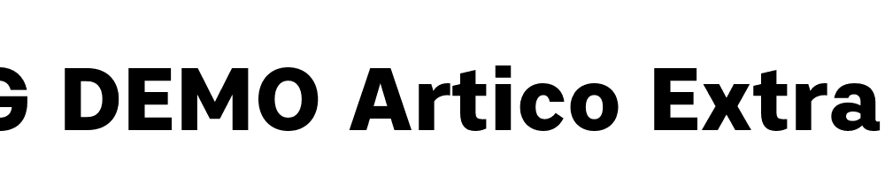  DEMO Artico ExtraBold Regular