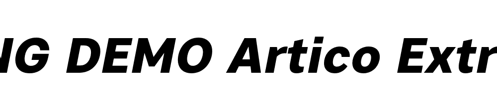  DEMO Artico ExtraBold Italic