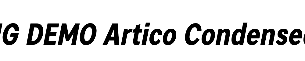  DEMO Artico Condensed Bold Italic