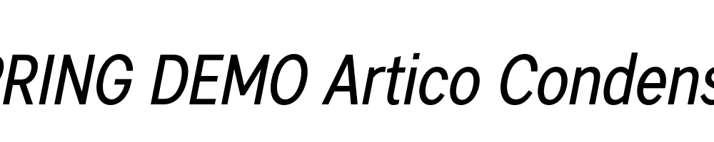  DEMO Artico Condensed Italic