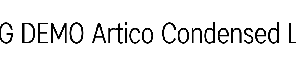  DEMO Artico Condensed Light Regular