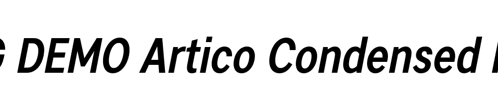  DEMO Artico Condensed Medium Italic