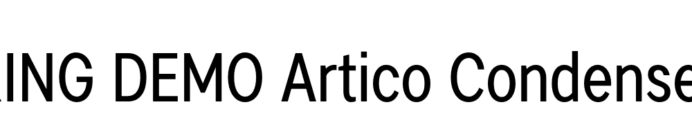  DEMO Artico Condensed Regular