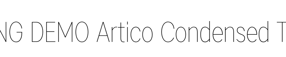  DEMO Artico Condensed Thin Regular