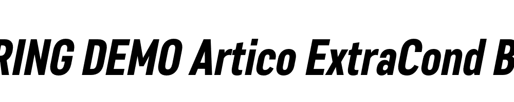  DEMO Artico ExtraCond Bold Italic