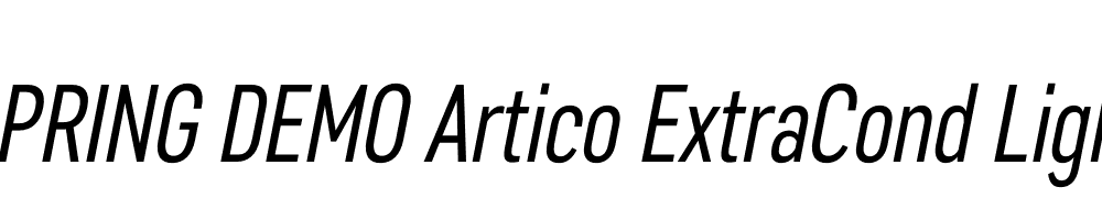  DEMO Artico ExtraCond Light Italic