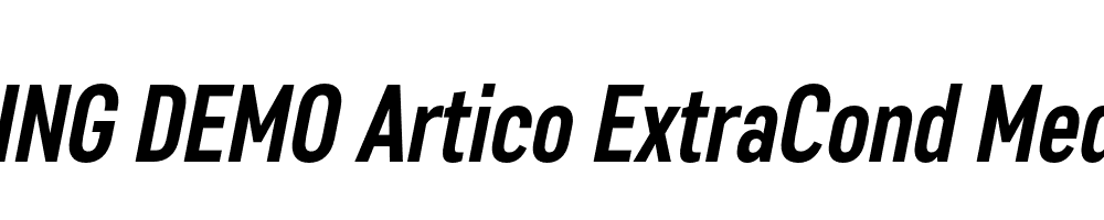  DEMO Artico ExtraCond Medium Italic