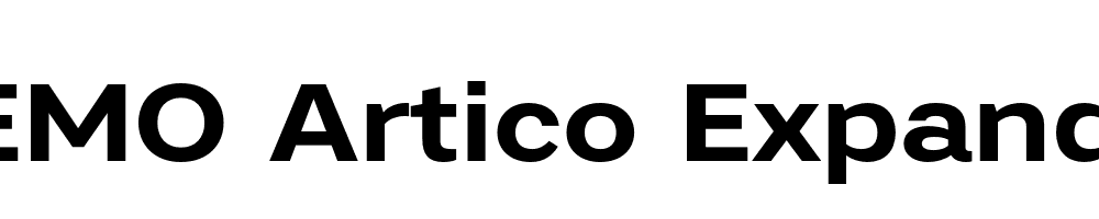  DEMO Artico Expanded Bold Regular