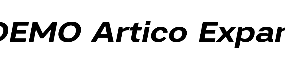  DEMO Artico Expanded Bold Italic