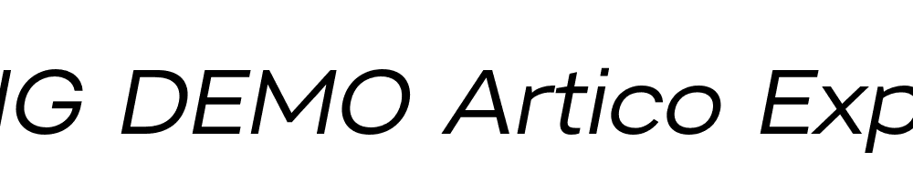  DEMO Artico Expanded Italic