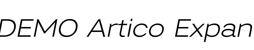  DEMO Artico Expanded Light Italic