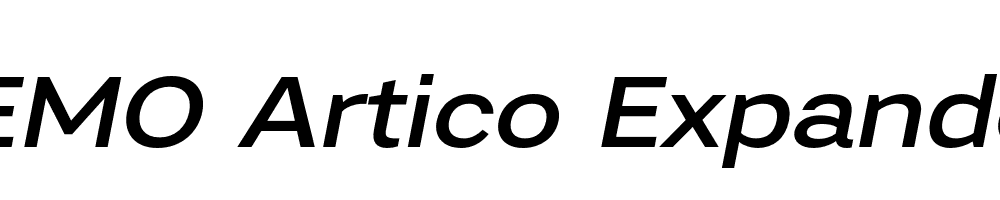  DEMO Artico Expanded Medium Italic