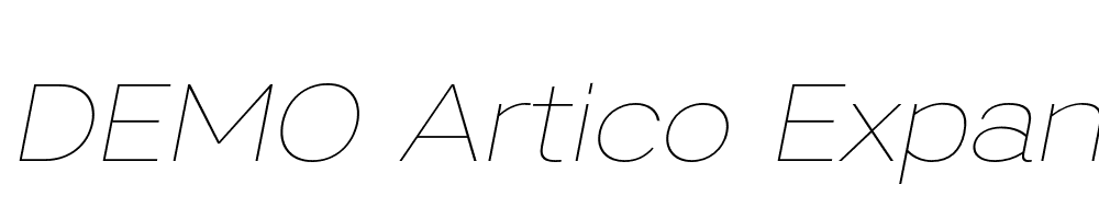  DEMO Artico Expanded Thin Italic