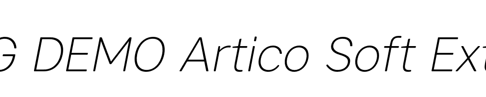  DEMO Artico Soft ExtraLight Italic