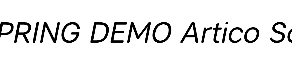  DEMO Artico Soft Italic