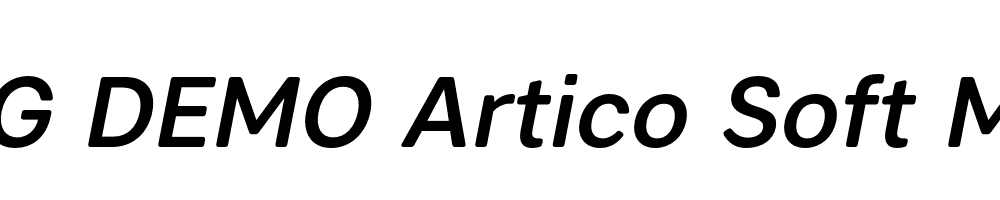  DEMO Artico Soft Medium Italic