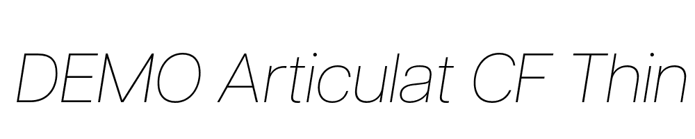 FSP DEMO Articulat CF Thin Italic