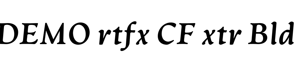 FSP DEMO rtfx CF xtr Bld Italic